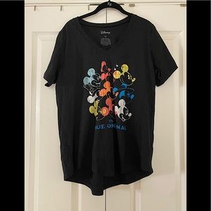Disney Mickey Mouse Black Ladder Top